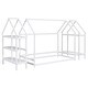 preview thumbnail 39 of 39, Kids bedroom set Twin size wood house bed with storage shelf and hanger