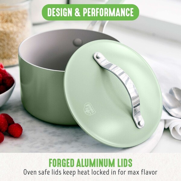 GreenLife Dream 10 Piece Healthy Ceramic Nonstick Cookware Set
