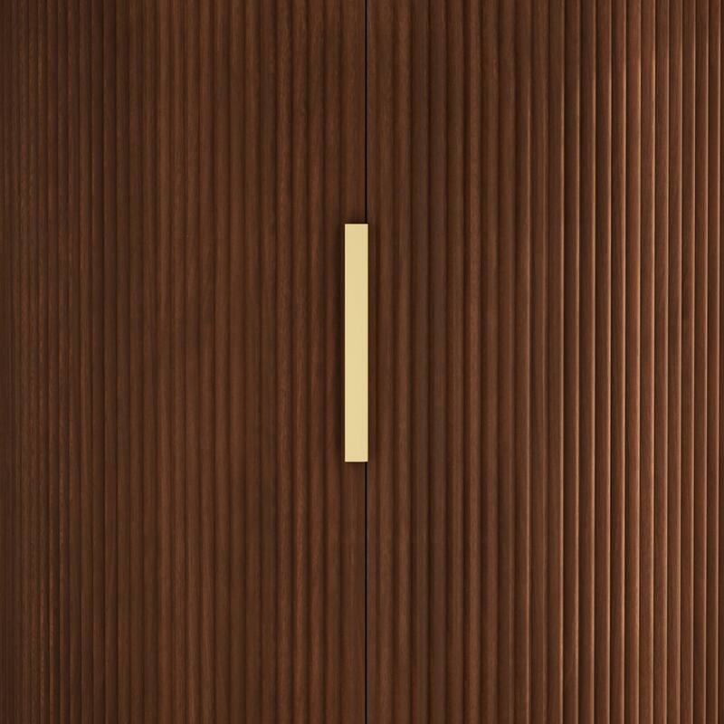 55" Round Dining Table with Rotating Tray and Double-Tiered Storage Rack for Six