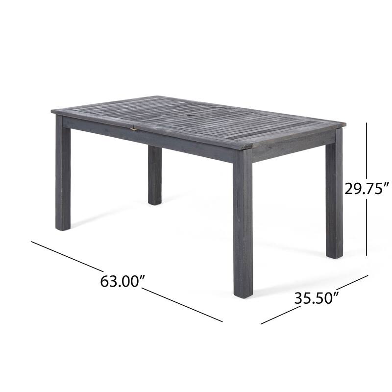 Nestor Outdoor Expandable Acacia Wood Dining Table by Christopher Knight Home