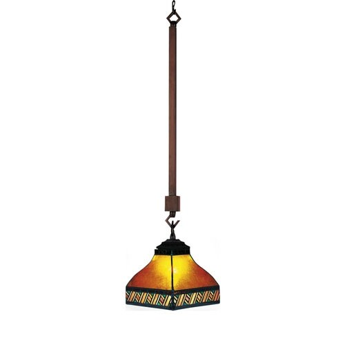 Landmark Lighting 778 Tiffany Single Light Mini Pendant From Landmark Lighting 778 Tiffany Single Light Mini Pendant From The Santa Fe Collection Mission Bronze