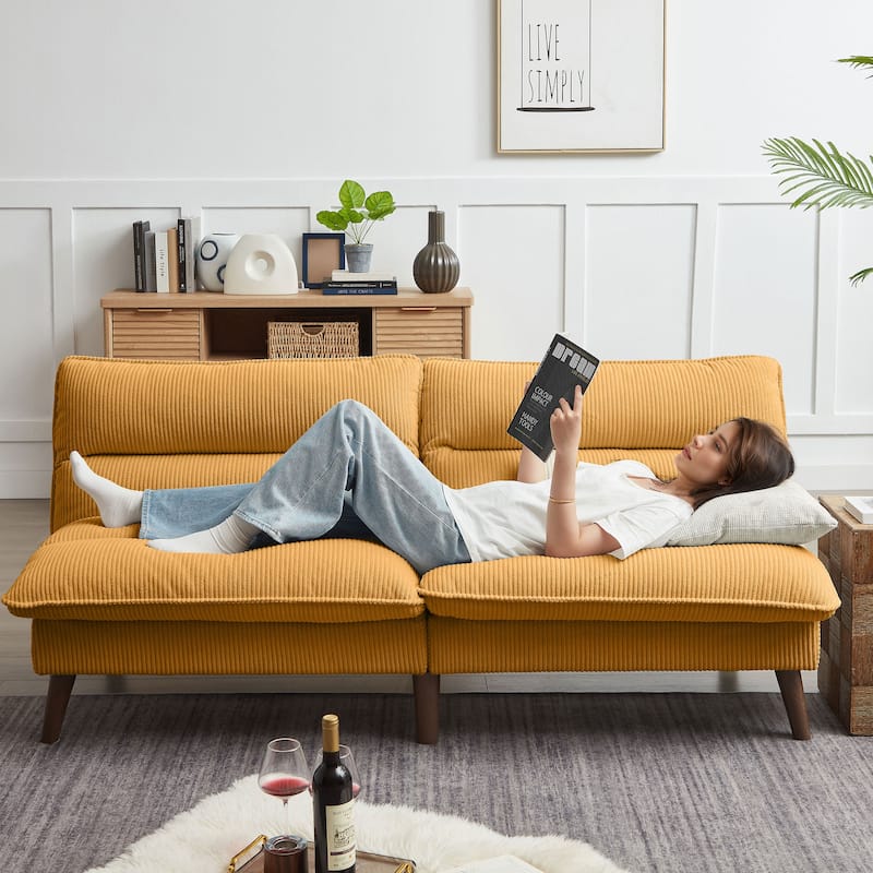 72.4" Armless Futon Sofa Bed