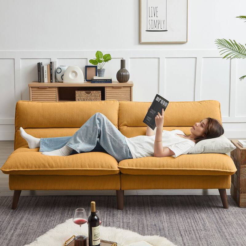 Cordury Armless Futon Sofa Bed