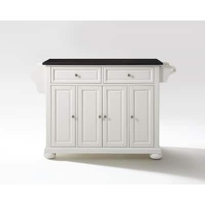 Full Size Kitchen Island with Granite Top & Storage - Portable Kitchen Cart - Modern Kitchen Furniture