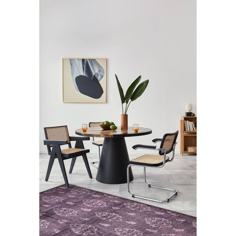 ECARPETGALLERY Hand-knotted Color Transition Purple Wool Rug - 7'3 x 9'10