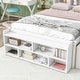preview thumbnail 4 of 5, Full Bed with Bookcase Headboard, Under bed Storage Drawers and Bed End Storage Case,White