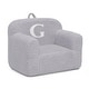 preview thumbnail 2 of 2, Personalized Monogram Cozee Sherpa Chair - Customize with Letter G - Foam Kids Chair for Ages 18 Months and Up