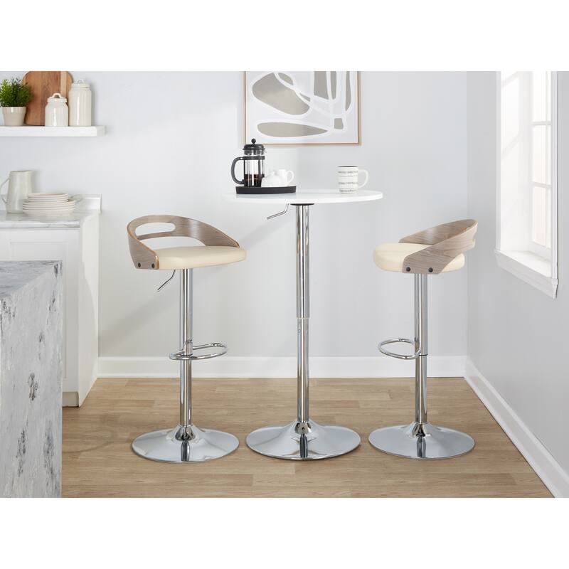 Carson Carrington Simon Adjustable Bar Stool with Oval Footrest (Set of 2)