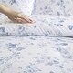 Laura Ashley Belinda Blue Cotton Comforter Reversible Set - Bed Bath ...