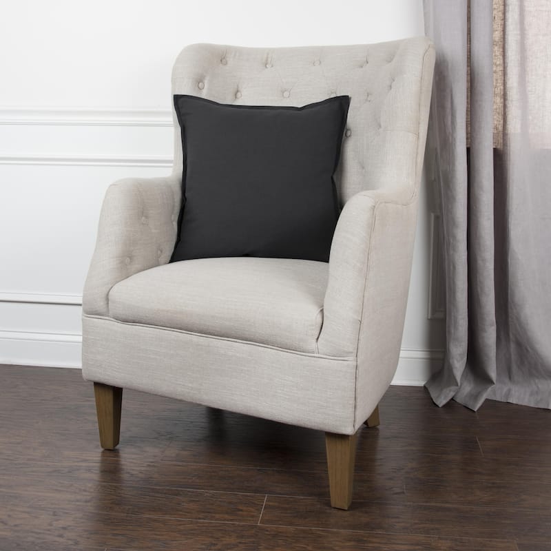 Rizzy Home Cotton Slub Solid Decorative Throw Pillow