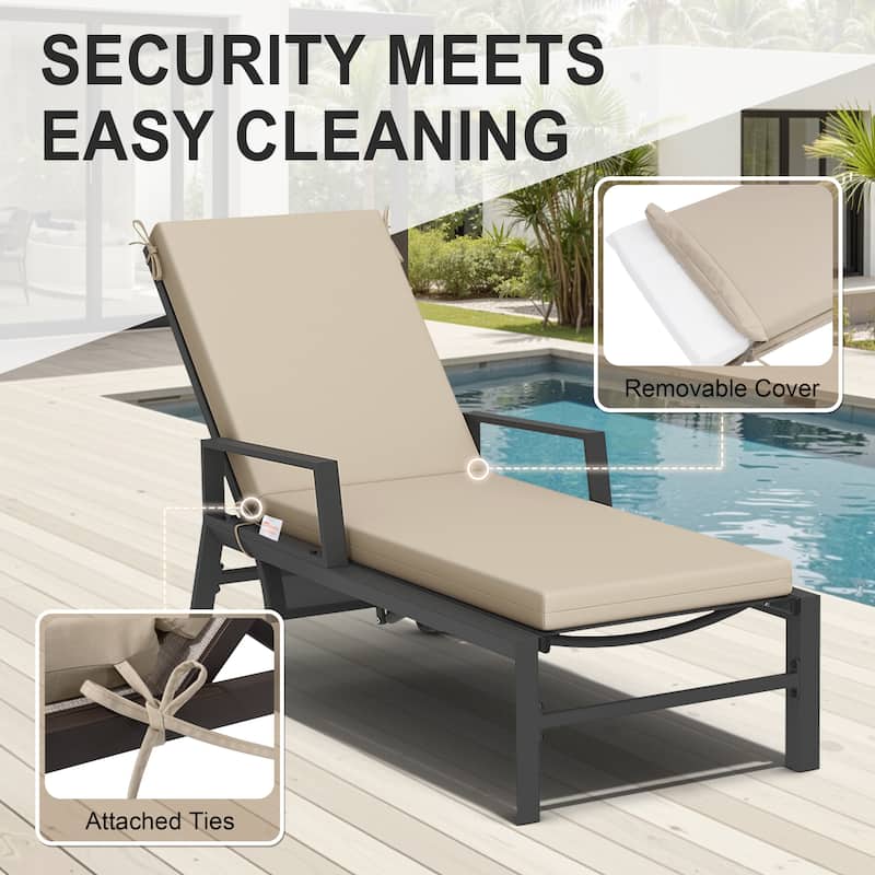 Outdoor Patio Chaise Lounge Chair Cushion