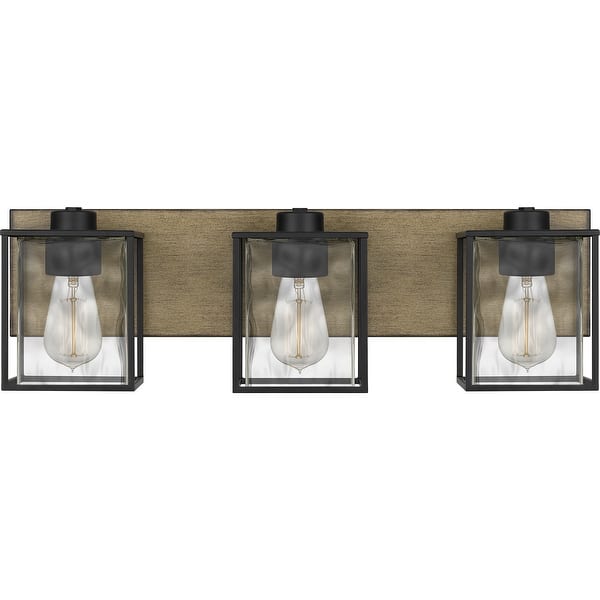 slide 1 of 5, Holsten 3-Light Matte Black Vanity Light - Matte Black