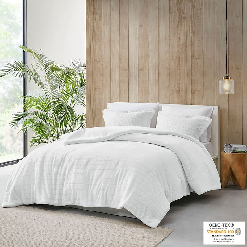 Whitney Plush to Sherpa Comforter Set by Madison Park