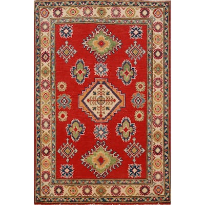 Traditional Kazak Oriental Foyer Rug Handmade Accent Wool Carpet - 2'9"x 4'0"