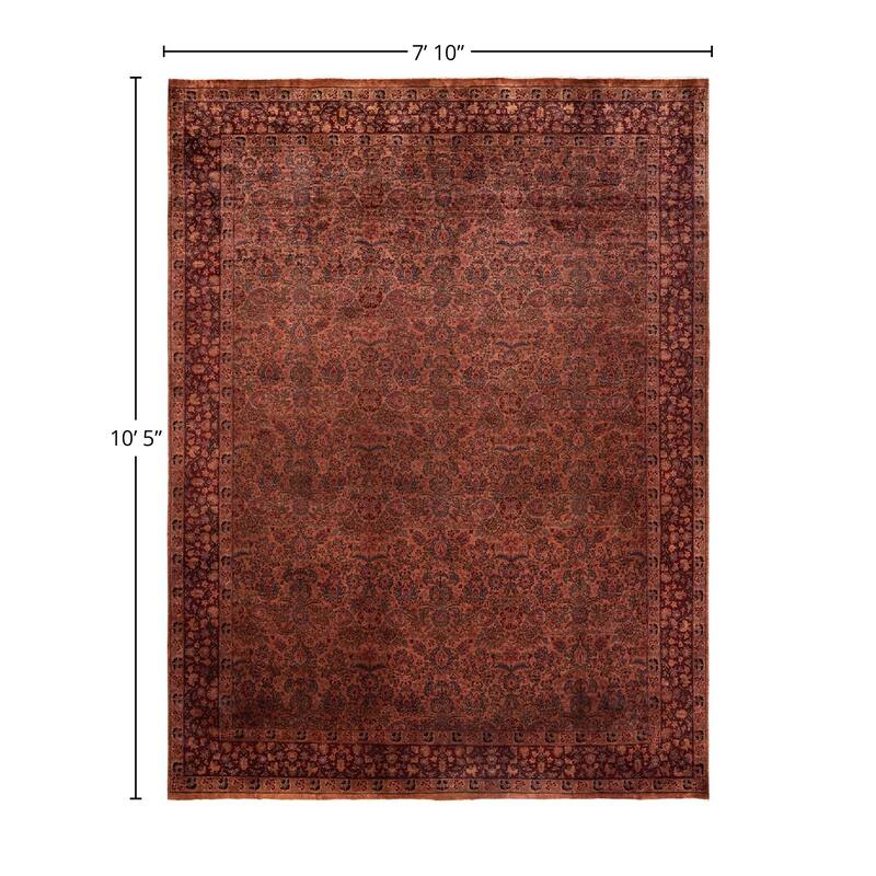 Overdyed, One-of-a-Kind Hand-Knotted Area Rug - Pink - 7' 10" x 10' 5"