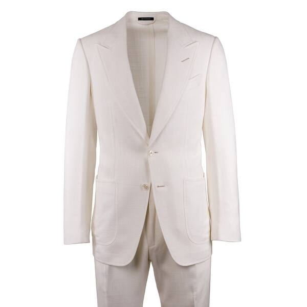 Tom Ford Men S Ivory Lightweight Peak Lapel Shelton Suit S Overstock 21379990 Shop over 670 top men peak lapel suit and earn cash back all in one place. overstock com