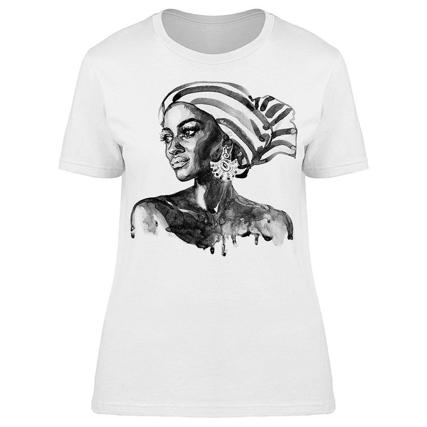 African Watercolor Print Tee Women's -Image by Shutterstock