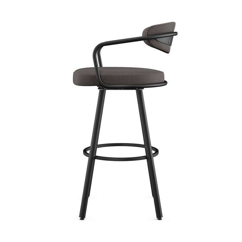Amisco Ernesto Swivel Counter and Bar Stool with Arms