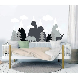 Mountains Woodland Wall Decal