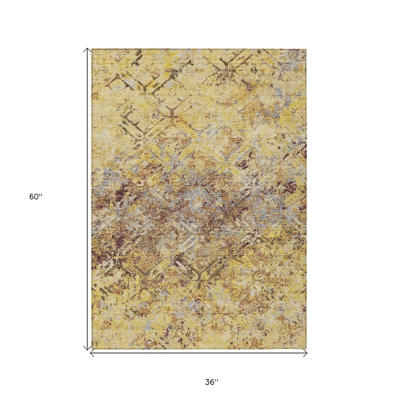 HomeRoots Geometric Transitional Rectangle Outdoor Rug