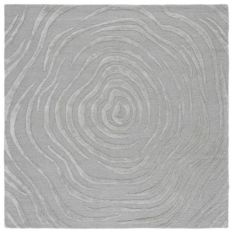 SAFAVIEH Handmade Glamour Oprica Contemporary Wool Rug - 6' Square - Light Grey