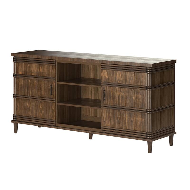 Bridgevine Home 66 inch Modern TV Stand Console for TVs up to 80 inches