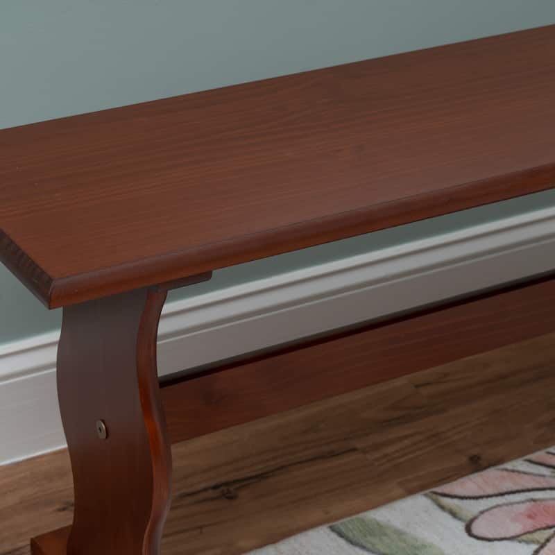 Linon Riki Dining Bench Walnut