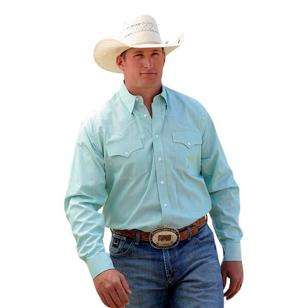 Shop Miller Ranch Western Shirt Mens L S Button Stripe Green