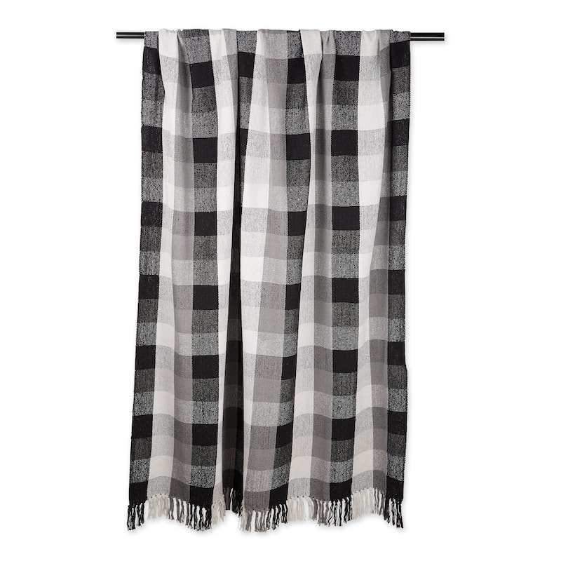 Tri-Color Check Throw