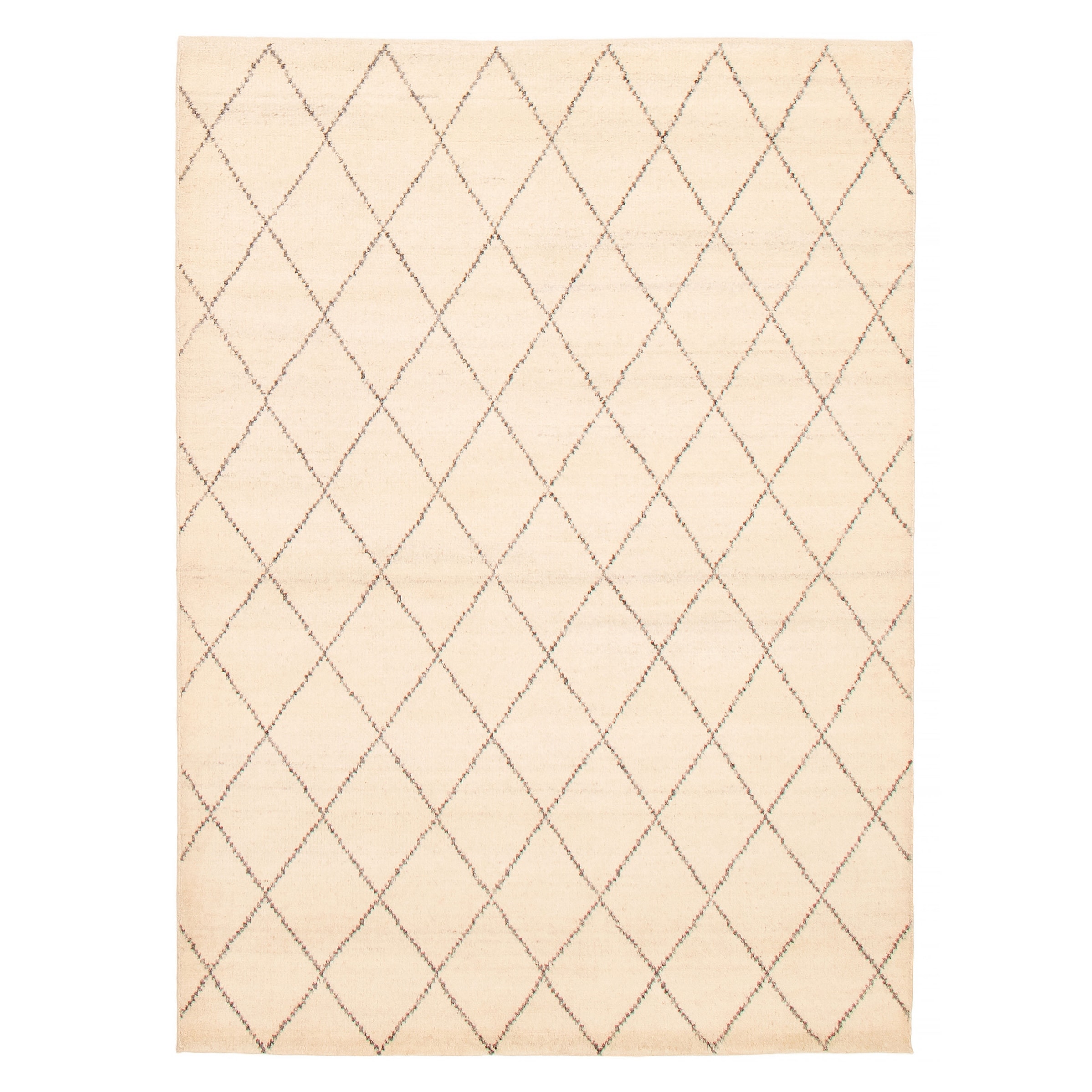 ECARPETGALLERY Hand-knotted Tangier Cream Wool Rug - 5'3 x 7'8