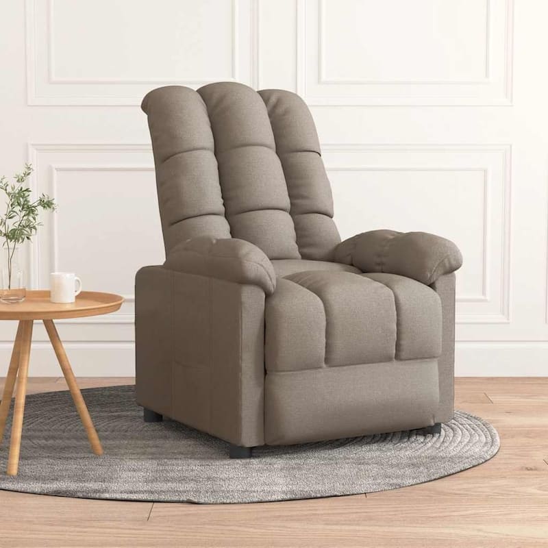 vidaXL Recliner Taupe Fabric - 29.1" x 38.9" x 40.1"