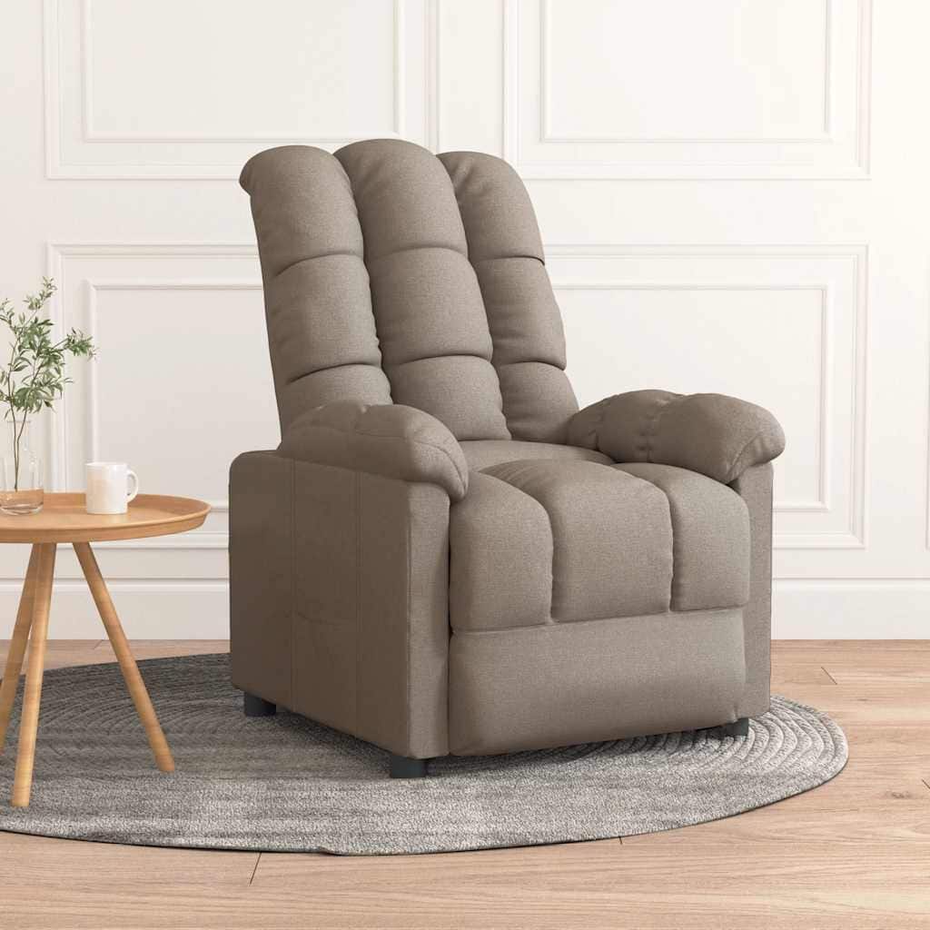vidaXL Recliner Taupe Fabric - 29.1" x 38.9" x 40.1"
