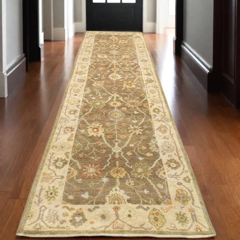 HomeRootsOriental Traditional Rectangle Area Rug - 120.08' X '29.53' X '0.16