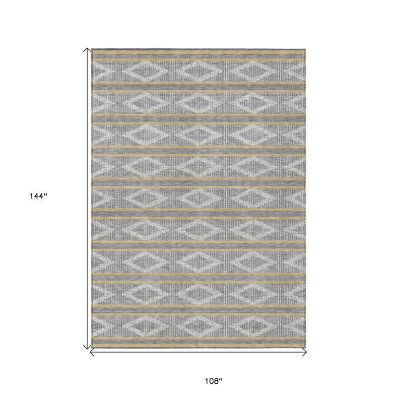 HomeRoots Geometric Transitional Rectangle Outdoor Rug