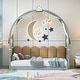 preview thumbnail 21 of 28, Wooden Twin Size Extended Bed With Arched Roof and Trundle Gray