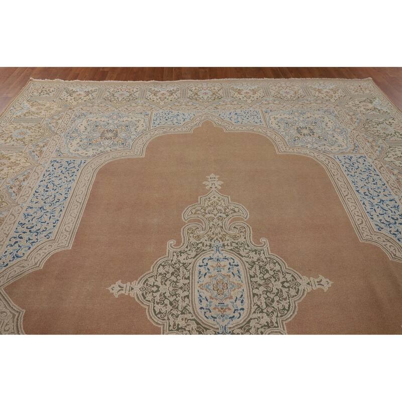 Kerman Persian Vintage Rug Hand-Knotted Wool Carpet - 9'9" x 12'9"