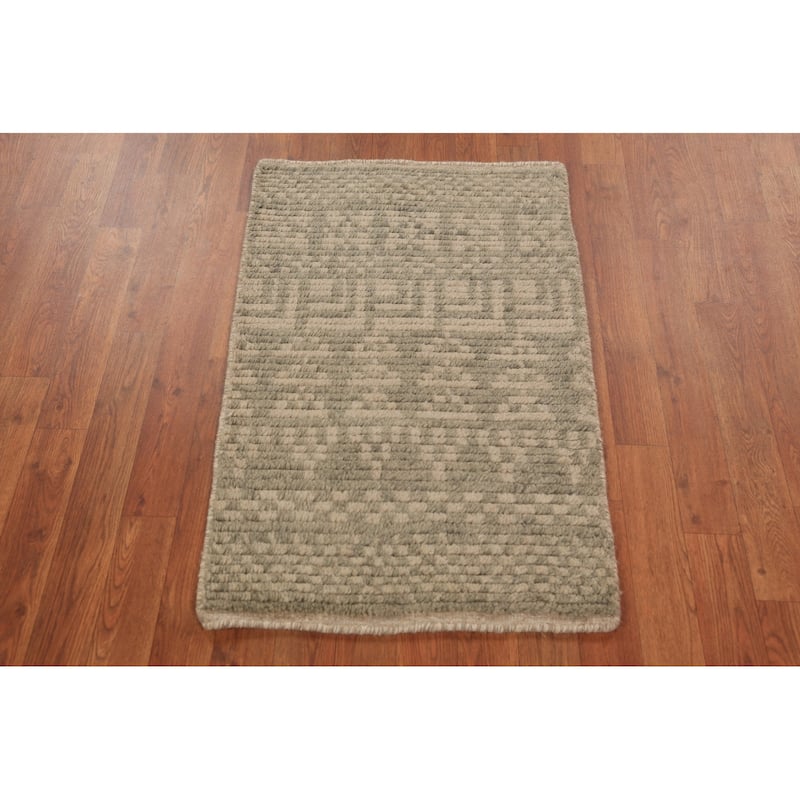 Geometric Moroccan Foyer Rug Handmade Wool Carpet - 2'0"x 3'0"