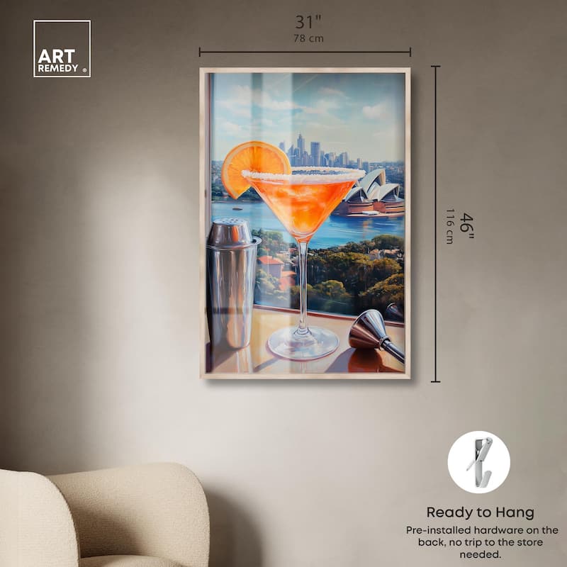 Classy Drink in Australia Shadowbox by Art Remedy