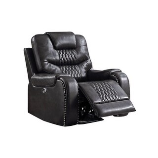 Braylon Magnetite PU Recliner (Power Motion) main image 0