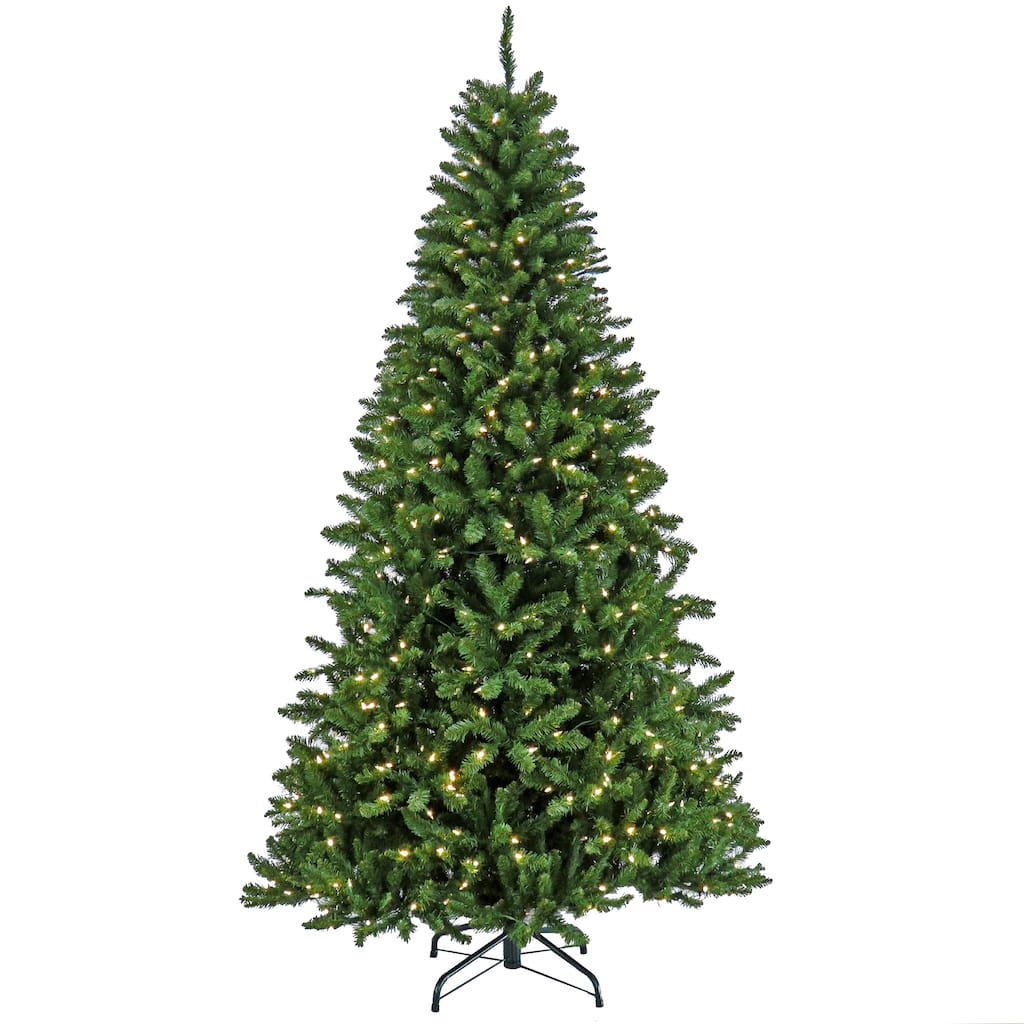 National Tree Company 7.5 ft. Pre-Lit Crater Pine Tree with LED Lights - 7.5 Foot