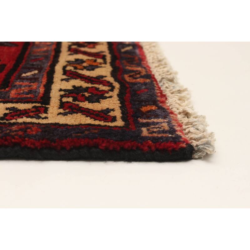 ECARPETGALLERY Hand-knotted Andelz Red Wool Rug - 3'7 x 9'8