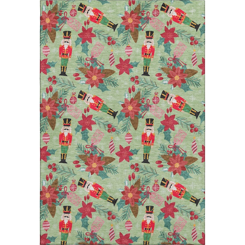 Premium Washable Super Soft Holiday Nutcracker Mayfield Rug