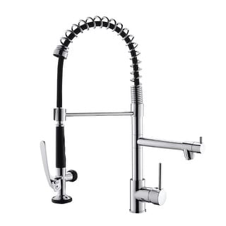 Adjustable Modern Chrome Kitchen Faucet Swivel Single Handle Sink Pull Down Sprayer