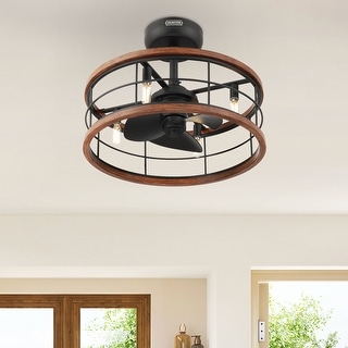Hunter 22 inch Bridgette Fandelier Ceiling Fan w/ Light, Remote - Modern, Industrial, Farmhouse - Small Spaces