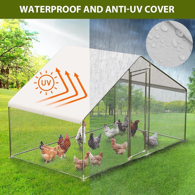 Large Metal Chicken CoopWalk-in Poultry Cage