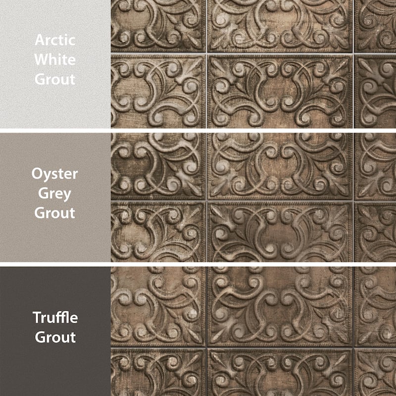 Merola Tile Victorian Tin Copper 17-3/8" x 17-3/8" Porcelain Wall Tile