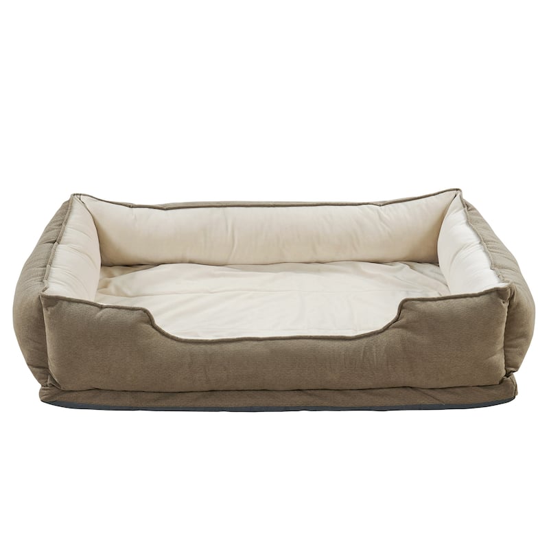 Textured Plush Rectangle Pet Bed