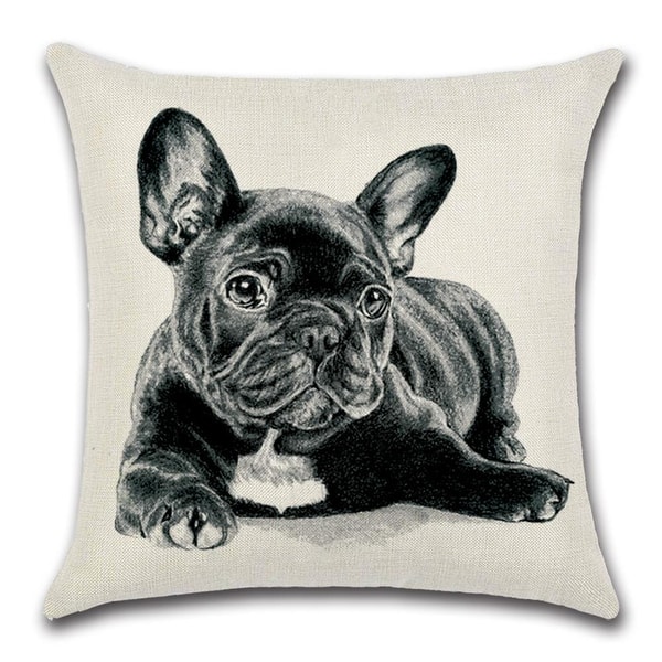 Cute Black French Bulldog Decorative Throw Pillow Cover 18 X 18 Overstock 31456217