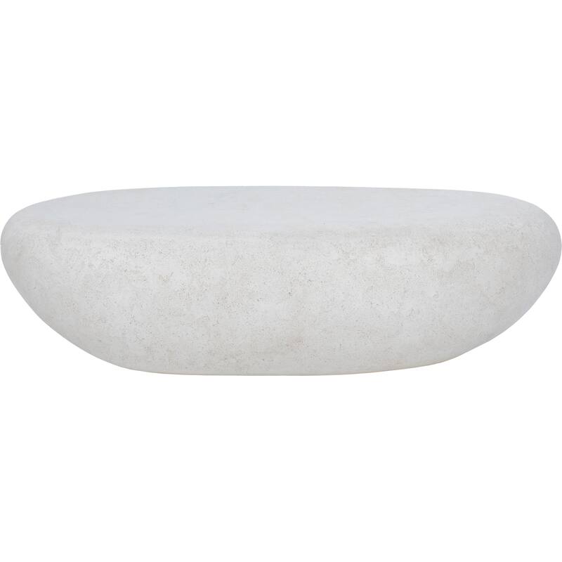 Traditional Stone Accent Bench - 46.75" - White