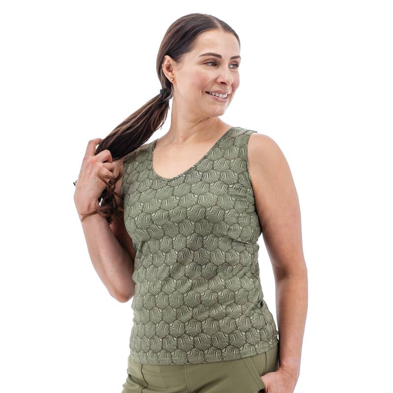 Aventura Women's Soledad Criss-Cross Tank Top - Olive - M